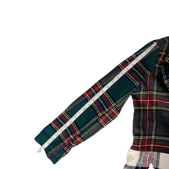 NWT DOLLS KILL SIZE MEDIUM PLAID LONG TASTE OF FURY PLAID COAT**89 ON DOLLS KILL - Picture 6 of 9